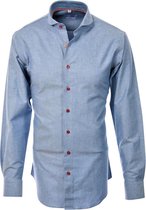 Carlos Overhemd Blauw Oxford Twill-38