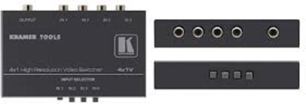 Kramer 4x1V Switcher Composiet Video - RCA