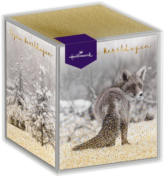 Hallmark Kerstkaarten Sparkle set van 16 stuks