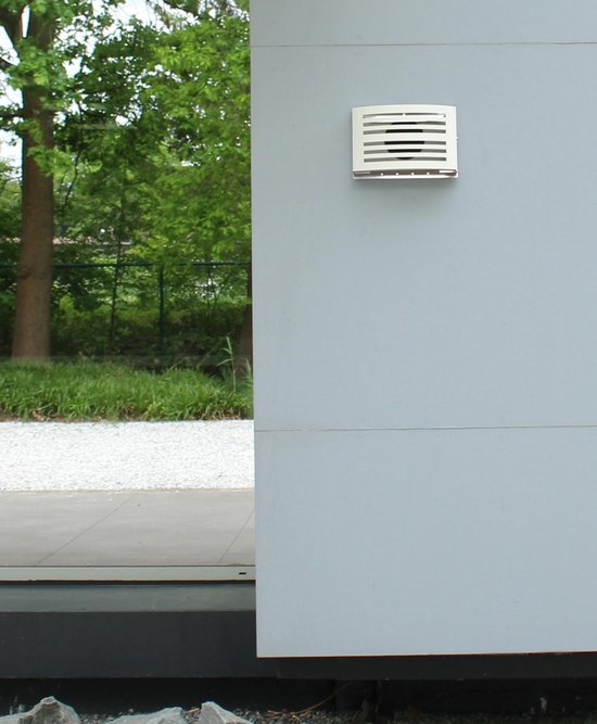 Grille de soufflage et d'extraction en saillie Ø 160 mm blanche (RAL9010) avec filet à mailles grossières