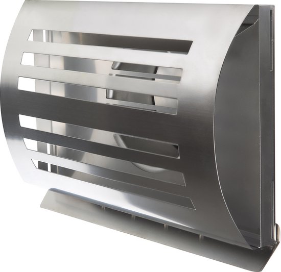 Grille de ventilation de soufflage et d'extraction de construction Ø 200 INOX avec filet à mailles grossières