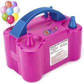 9ineParty - Originele Draagbare Elektrische Ballonenpomp - Dubbele Vultuiten - Roze 220 V - 600 W - Elektrische Ballon Pomp - Voor Decoratie - Feest - Party - Verjaardag - Versieri