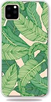 GadgetBay Natuur Groen Bladeren Bananenplant Jungle Hoesje iPhone 11 Pro TPU case - Doorzichtig