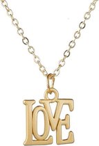 ketting dames | love ketting | goudkleurig |vriendschaps ketting | Liefdes ketting | verjaardagscadeau | cadeau voor vrouw |