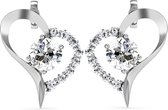 Dammade oorbellen - Swarovski Kristal - Zilverkleurig - Dames - Vilnius