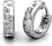Dammade oorbellen - Swarovski Kristal - Zilverkleurig - Dames - Mexico