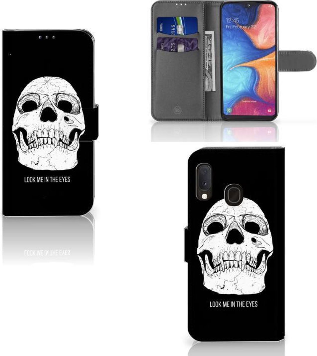 Telefoonhoesje met Naam Samsung Galaxy A20e Skull Eyes