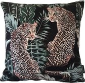 Luipaard / Leopard Twins Kussenhoes | Katoen / Polyester | 45 x 45 cm