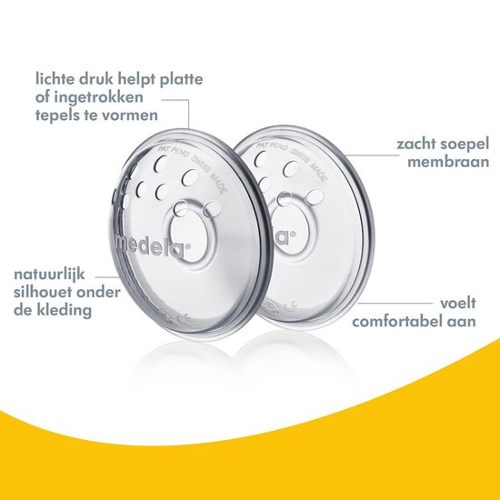 Medela Tepelvormers helpen je platte of ingetrokken tepels voor een voeding te vormen - 2 stuks van Medela — afbeelding 4