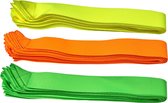 Partijlinten - Partijlint - Partijlintjes set van 10 stuks | Neon green | 4 nieuwe Neon Kleuren