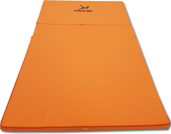 Fitnessmat - 120x200x5 cm - opvouwbaar - oranje