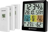 Bresser Temeo Quadro DLX – Digitale Thermo- en Hygrometer incl. 3 Buitensensoren