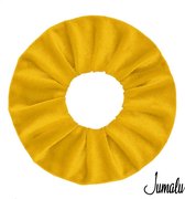 Jumalu scrunchie velvet haarwokkel haarelastiekjes - oker geel - 1 stuk