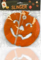 3BMT - Halloween Decoratie - Pompoen Slinger - 3 Meter - Oranje / Zwart