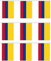 3x Ligne de drapeau extérieur Colombie - 300 cm - Décoration guirlandes colombiennes