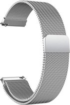 Milanees Bandje - Zilver - Geschikt voor Samsung Galaxy Active 1/2 - Galaxy Watch (42mm) - Gear Sport - Bandbreedte 20mm