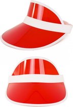 Zonneklep - Foute Party - Carnaval - Rood - Volwassenen - One Size