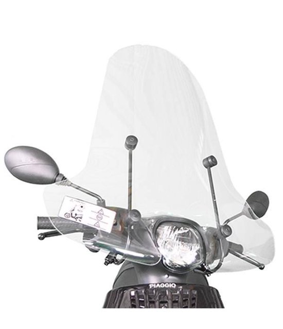 Pare-brise Piaggio Zip High avec kit de montage du centre du scooter | bol