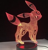 3D Led Lamp POKEMON Umbreon PIKACHU EEVEE CHARMANDER SQUIRTLE LED nachtlampje Kleurrijke bedlamp Verlichting Licht Feest Sfeer Decor - Umbreon