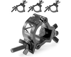 Trussklem - BeamZ BC35B-75 set van 4 aluminium slimline half couplers - 75kg max. - Zwart