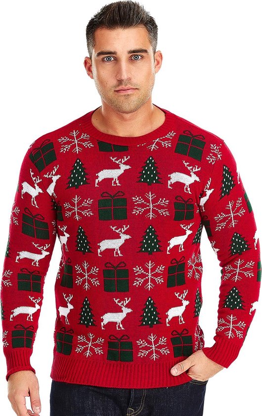 Foute Kersttrui "Stoer Kerst Rood" - Vintage - Christmas Sweater Maat S | bol.com