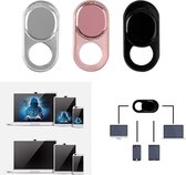 3 pack webcam cover - 3 kleuren - metaal ovaal