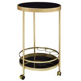 Sky Style Gold Serveerwagen Rond