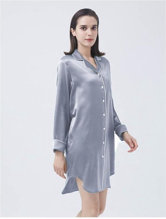 Vloeibaar roem chatten Dames Zijden Pyjama Nachthemd 100% zijde | bol.com