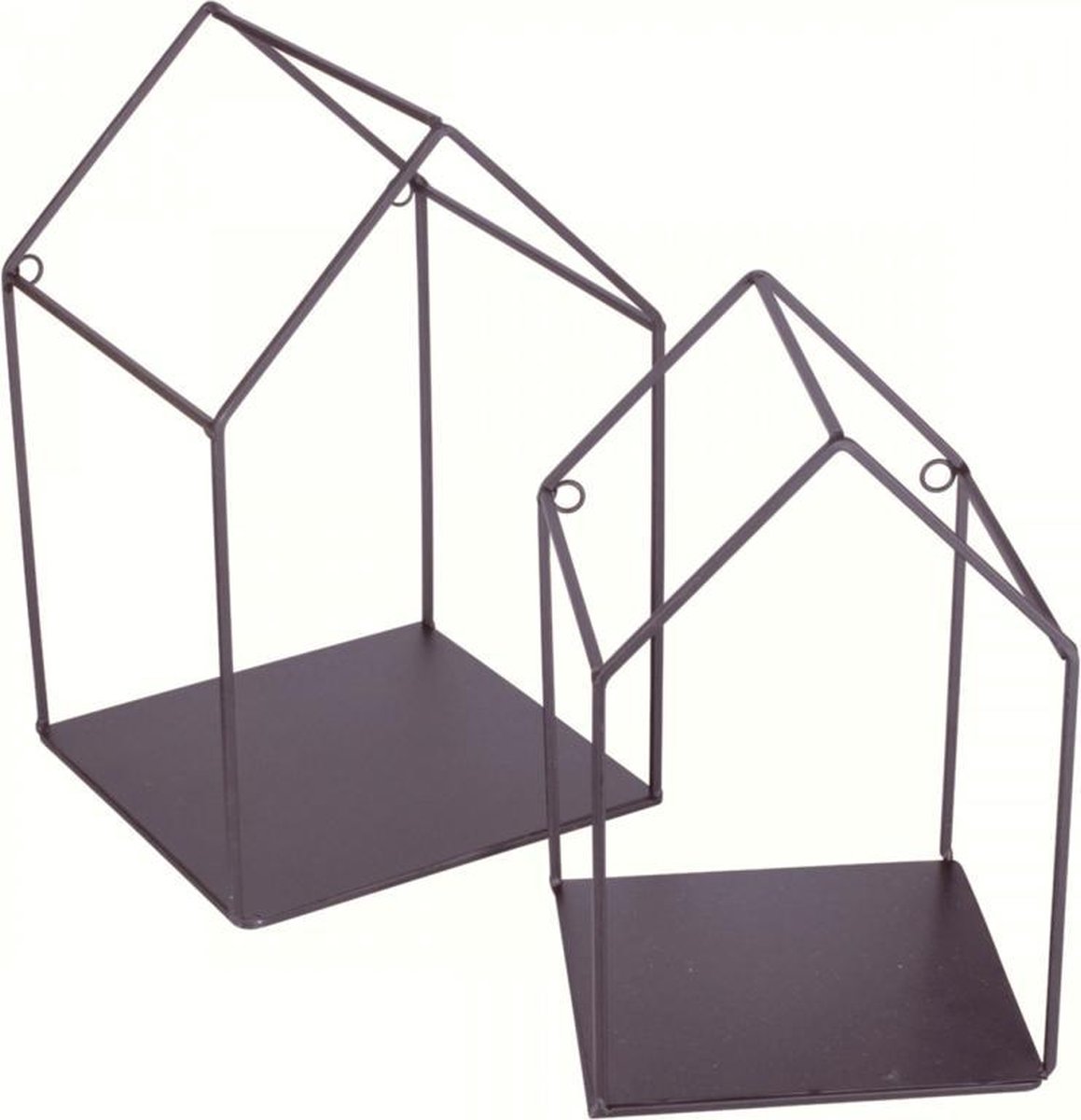 Set van 2 zwart metalen huisjes | bol.com