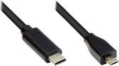 Alcasa GC-M0122, 1 m, USB C, Micro-USB B, USB 2.0, Noir