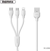Remax Kerolla - Datakabel -3 in 1 - RC-094th - Wit/Grijs