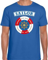 Zeeman/sailor verkleed t-shirt blauw voor heren 2XL