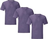 Senvi 3 pack T-Shirts Ronde hals - Maat XXL - Kleur: Paars Mêlee