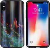 BackCover Aurora Glass voor Apple iPhone X/XS Groen