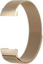 Fitbit Charge 3 & 4 Luxe Milanees bandje |Champagne Goud / Gold| Premium kwaliteit | Maat: S/M | RVS |TrendParts