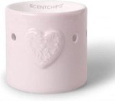 Scentchips® Regular Embossed Hart Roze waxbrander geurbrander