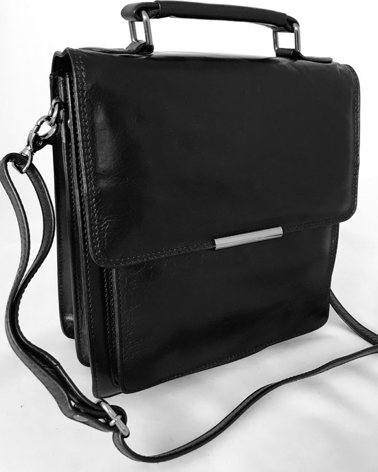 Leather Design - Schoudertas dames leer zwart - premium kwaliteit handtas schoudertas - cadeau voor vrouw