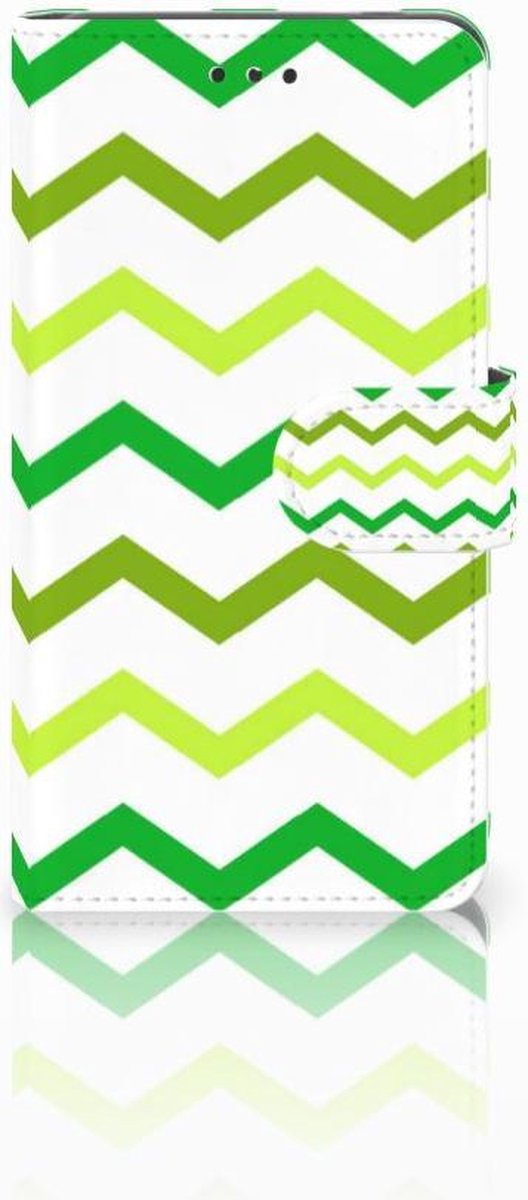 Nokia 7 Telefoon Hoesje Zigzag Groen