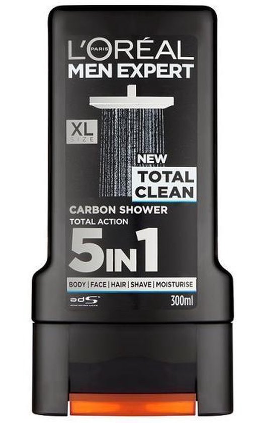 L'Oreal Paris Showergel Men Expert Total Clean 5 in 1 - 300 ml | bol.com