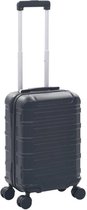 Reiskoffer hardcase met 360 graden wielen Zwart (INCL Reisetui) - Rolkoffer harde koffer - Hardcase trolley - Lichtgewicht reiskoffer