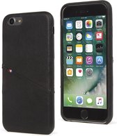 DECODED Leren Back Cover - iPhone SE / 6 / 6s / 7 / 8 - Hoesje met Pasjeshouder - Hoogwaardig Europees Leer - Zwart
