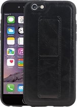 Grip Stand Hardcase Backcover voor iPhone 6 Zwart