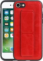 Grip Stand Hardcase Backcover voor iPhone 8 / 7 Rood