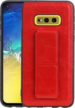 Grip Stand Hardcase Backcover voor Samsung Galaxy S10E Rood