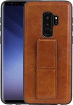 Grip Stand Hardcase Backcover voor Samsung Galaxy S9 Plus Bruin