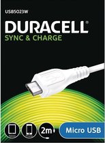 Duracell - USB 2.0 A Male naar USB 2.0 Micro Male - 2 m