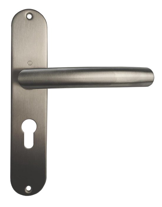HOPPE type deurknop plus klink langschild geborsteld staal | bol.com