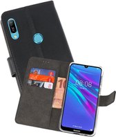 Booktype Telefoonhoesjes - Bookcase Hoesje - Wallet Case -  Geschikt voor Huawei Y6 / Y6 Prime 2019 - Zwart