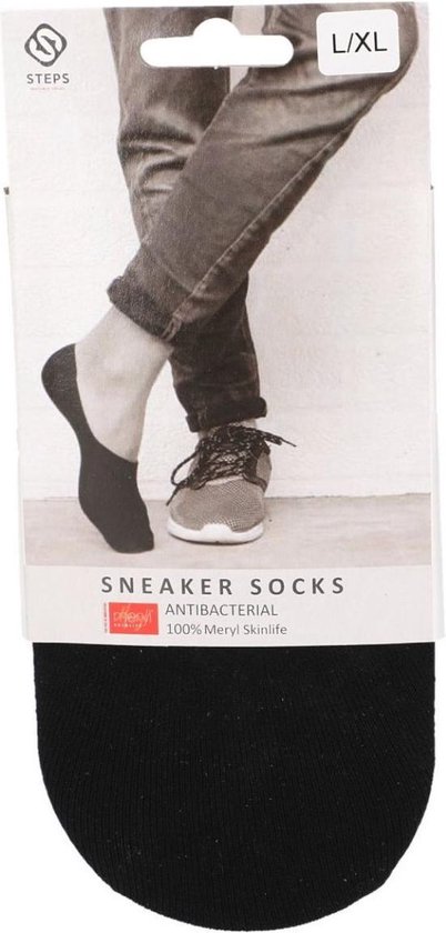 Steps Sneaker sokken zwart - L/XL - Maat 39-41