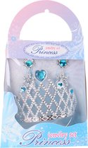 Free And Easy Prinsessenset Hart 3-delig Zilver/blauw